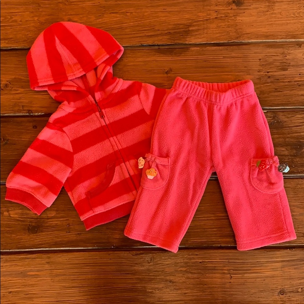 Gymboree 2pc CUPCAKE Fleece Outfit
